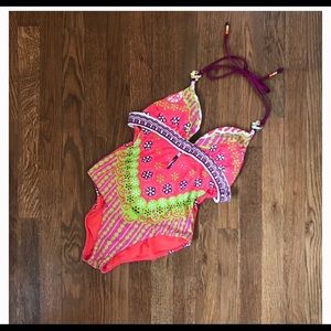 Trina Turk ‘Seychelles' Halter Swimsuit